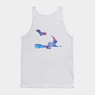 Ferret on a besom Tank Top